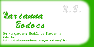 marianna bodocs business card